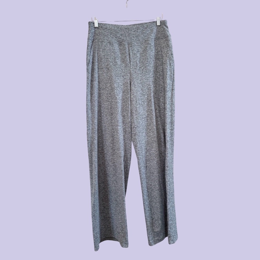 Wms Gray G4Free Wide Leg‎ Elastic Waist Activewear Pants w/Pockets L (12/14)